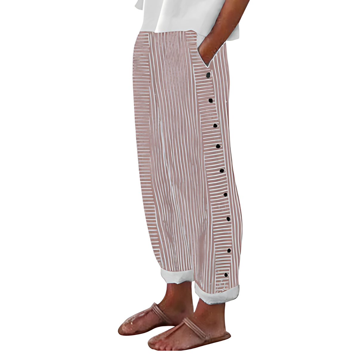 The Roselle Button Pants