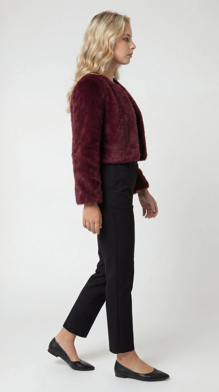 Emmy | Faux Fur Cropped Shrug Jacket for Women