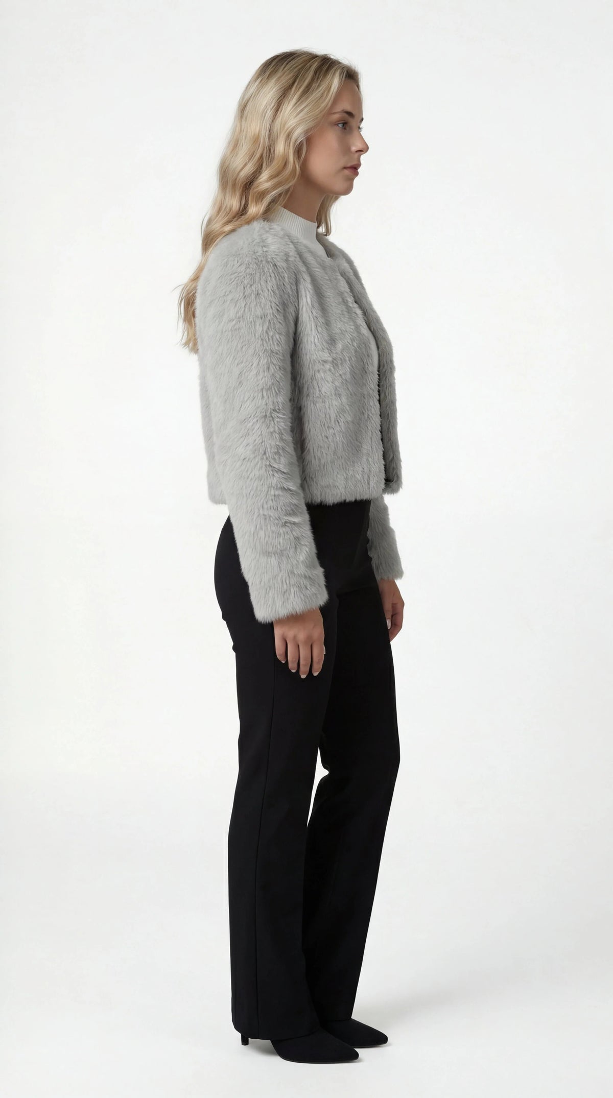 Emmy | Faux Fur Cropped Shrug Jacket for Women
