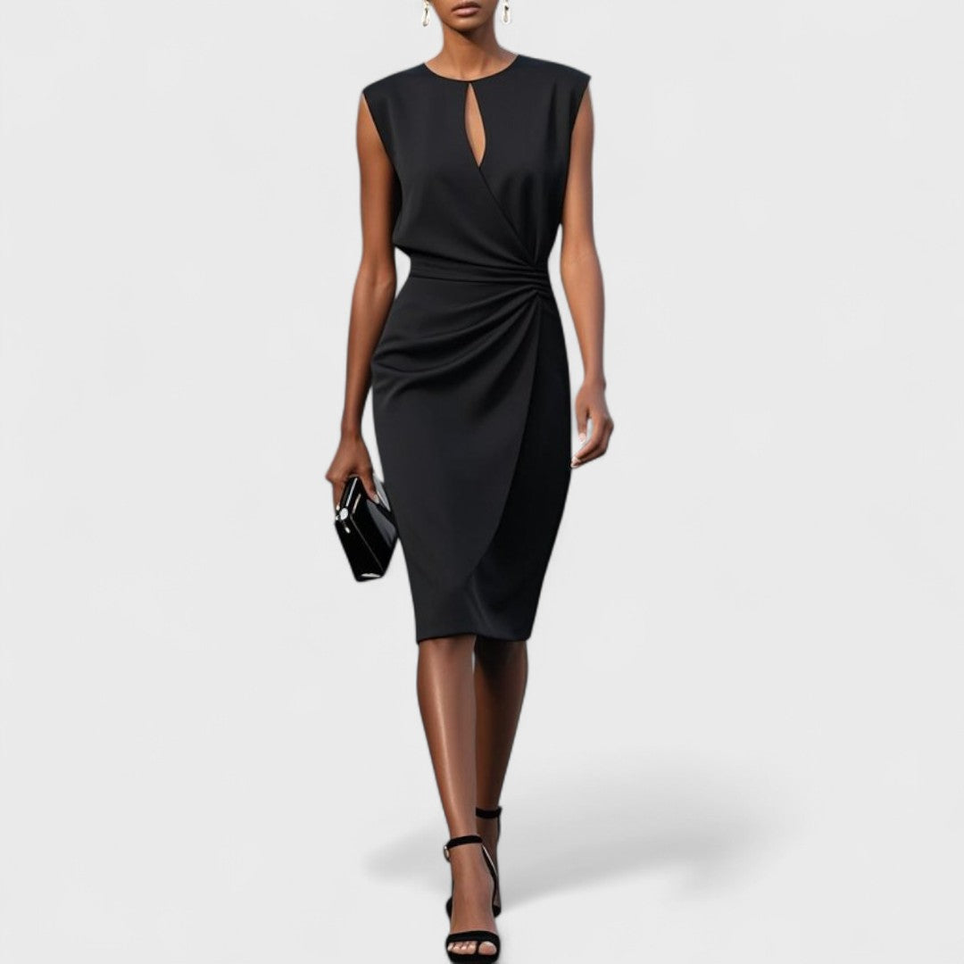 Zalie – Elegant Midi Dress with Refined Details
