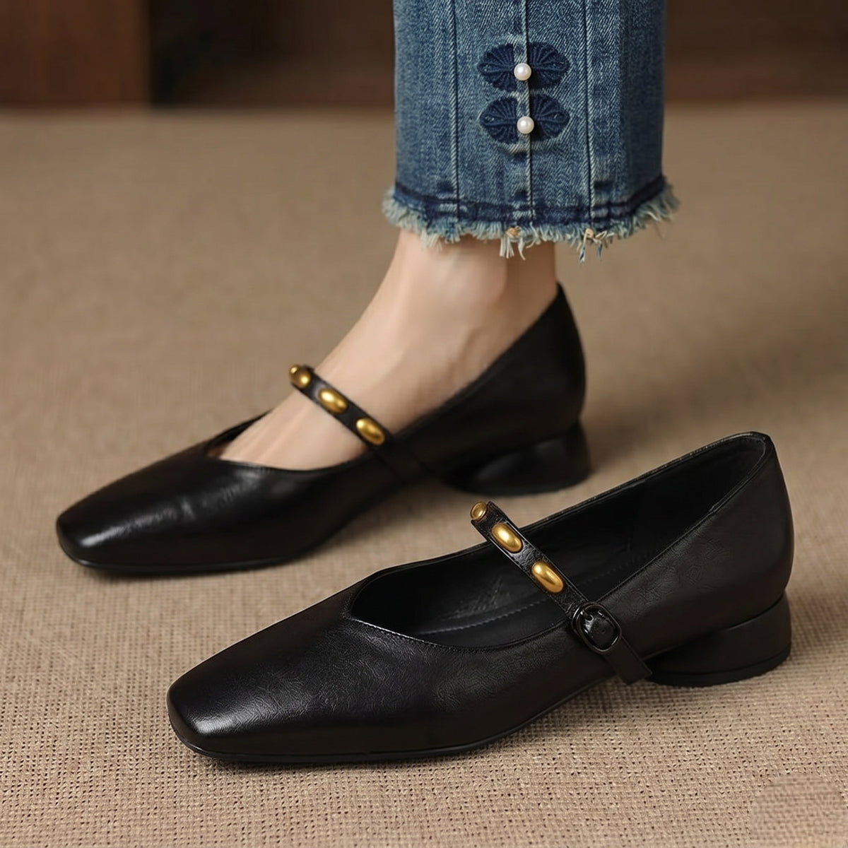Elodie | Genuine Leather Flats