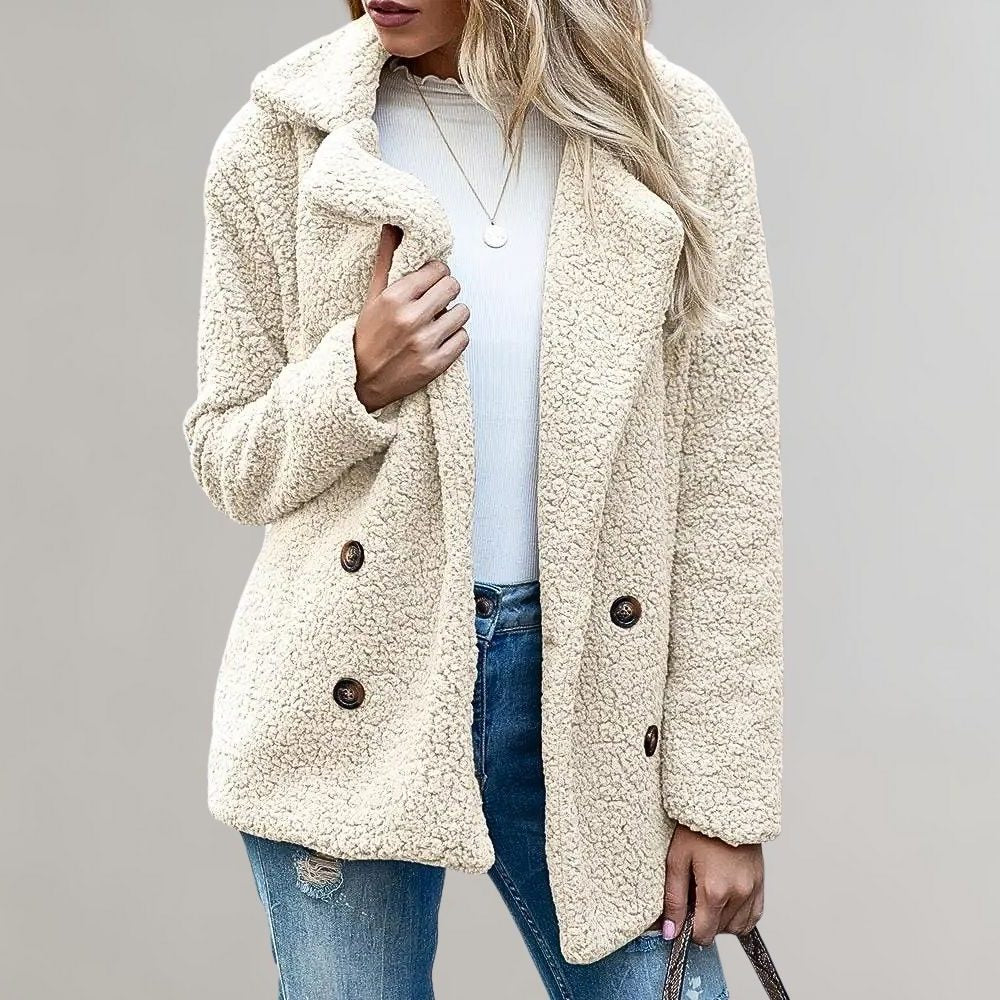 Noelia | Double-Breasted Teddy Blazer Jacket for Women