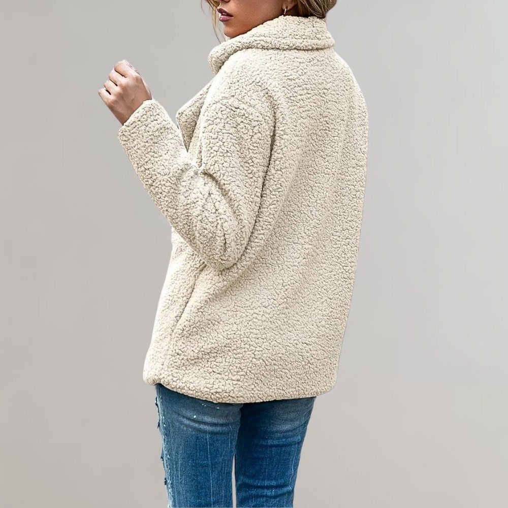 Noelia | Double-Breasted Teddy Blazer Jacket for Women
