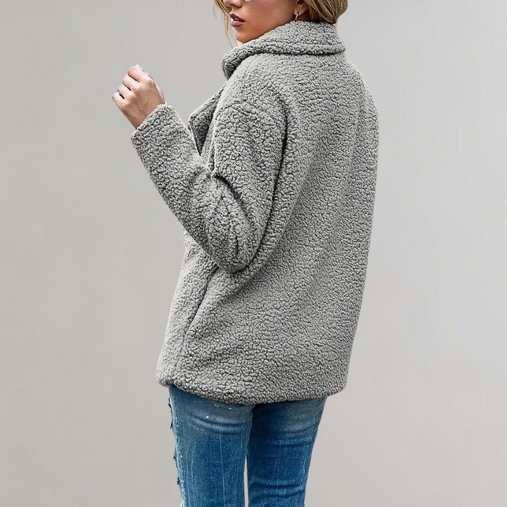 Noelia | Double-Breasted Teddy Blazer Jacket for Women