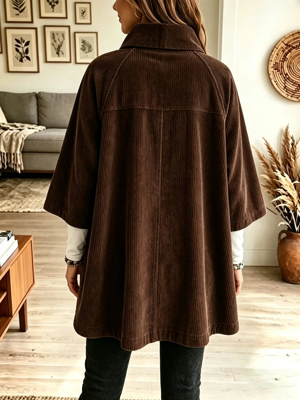 Liv™ | Corduroy Cape Coat