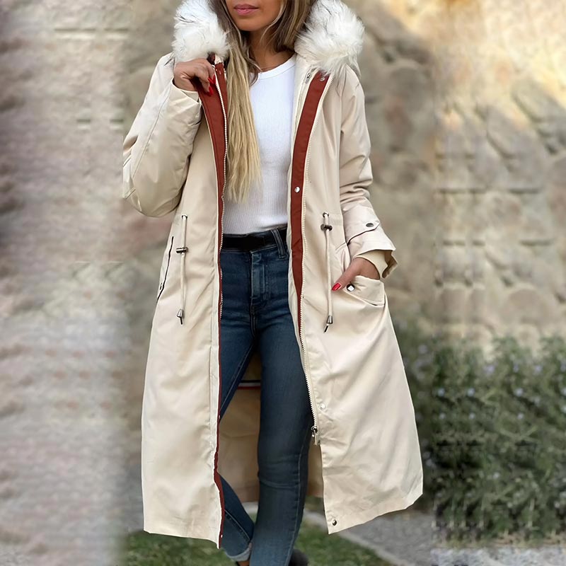 Fionna – Women's Winter Jacket with Hood and Soft Fur Collar