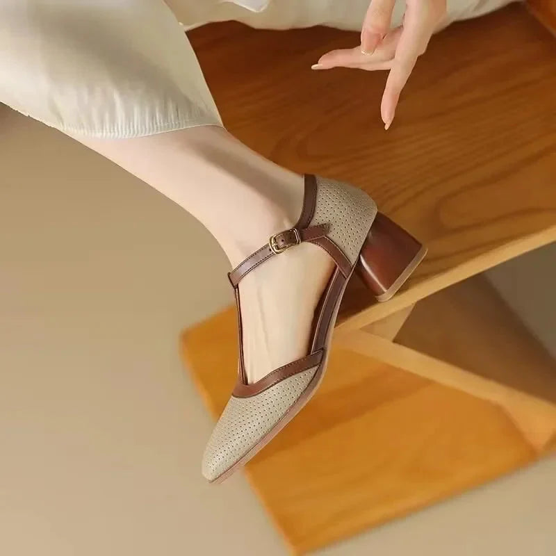 The Nelda T-Strap Heel