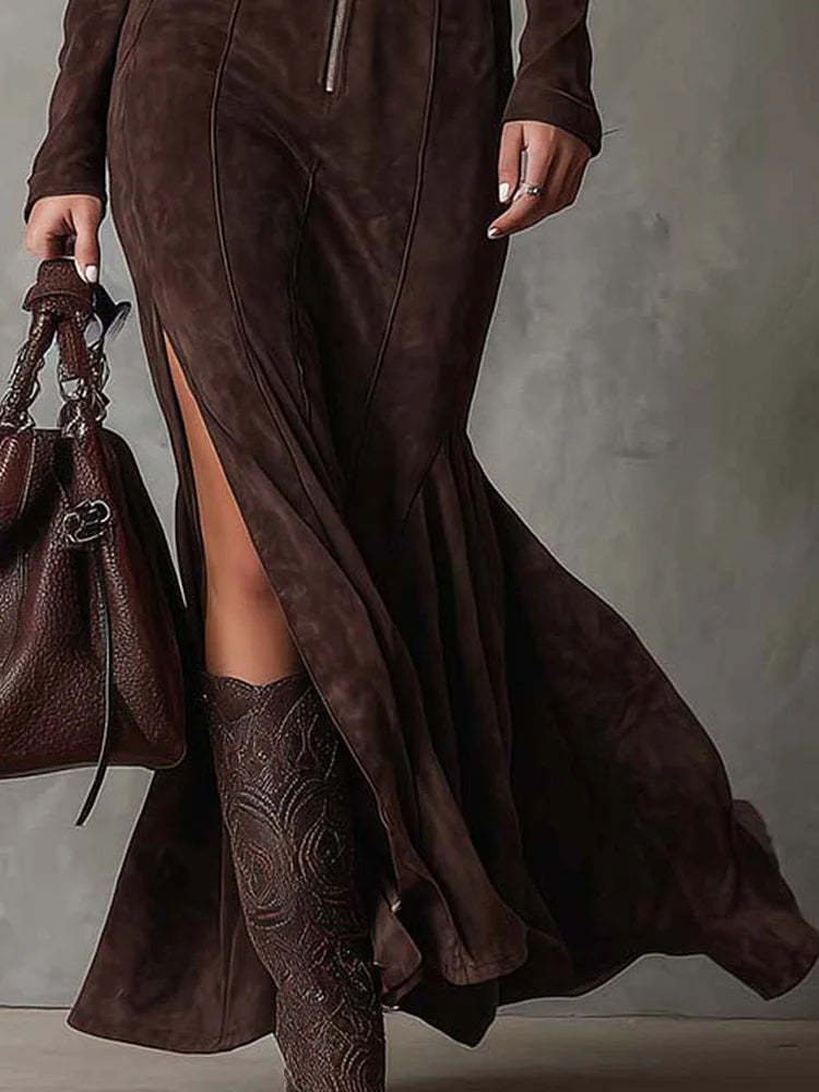 The Prisca Belted Maxi Dress