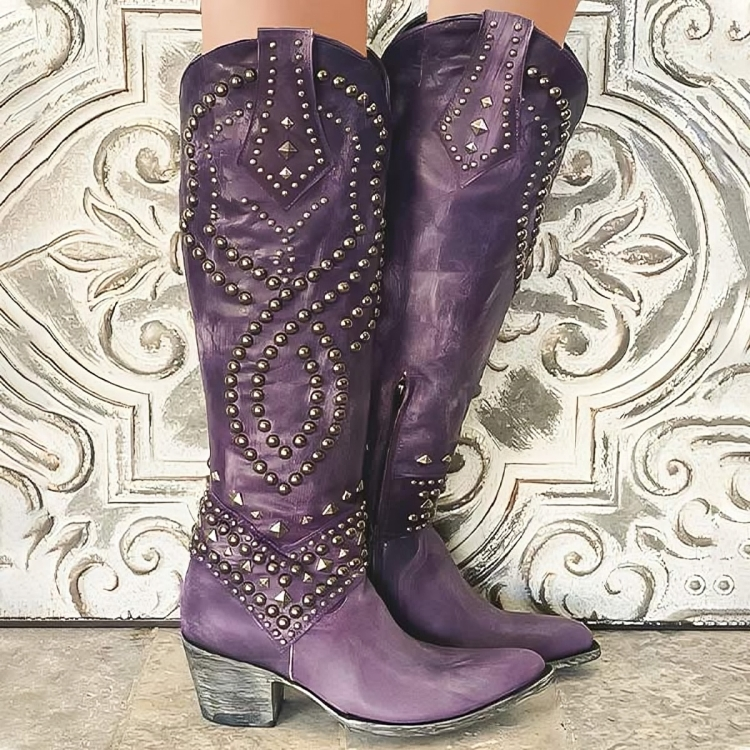 The Romola Studded Western Boot