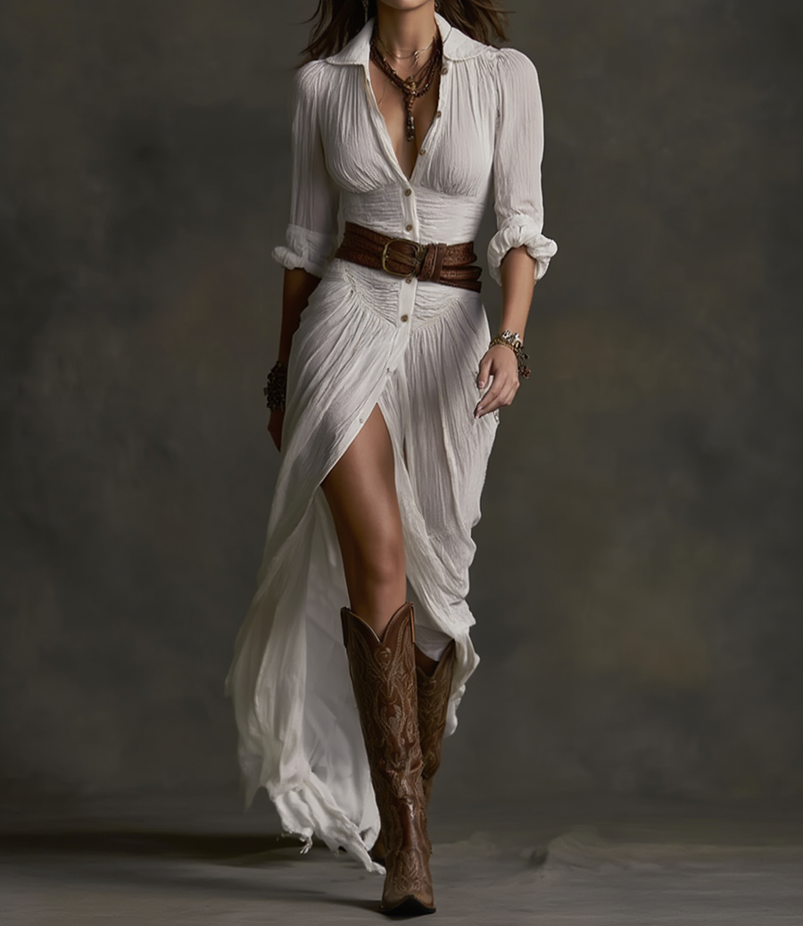 The Saoirse Belted Maxi Dress