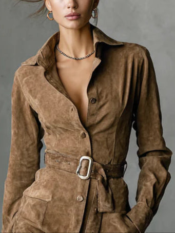 The Sienna Belted Shirt Dress