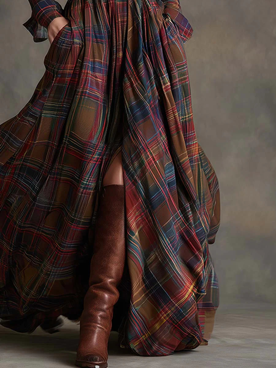 The Ulrika Plaid Maxi Dress