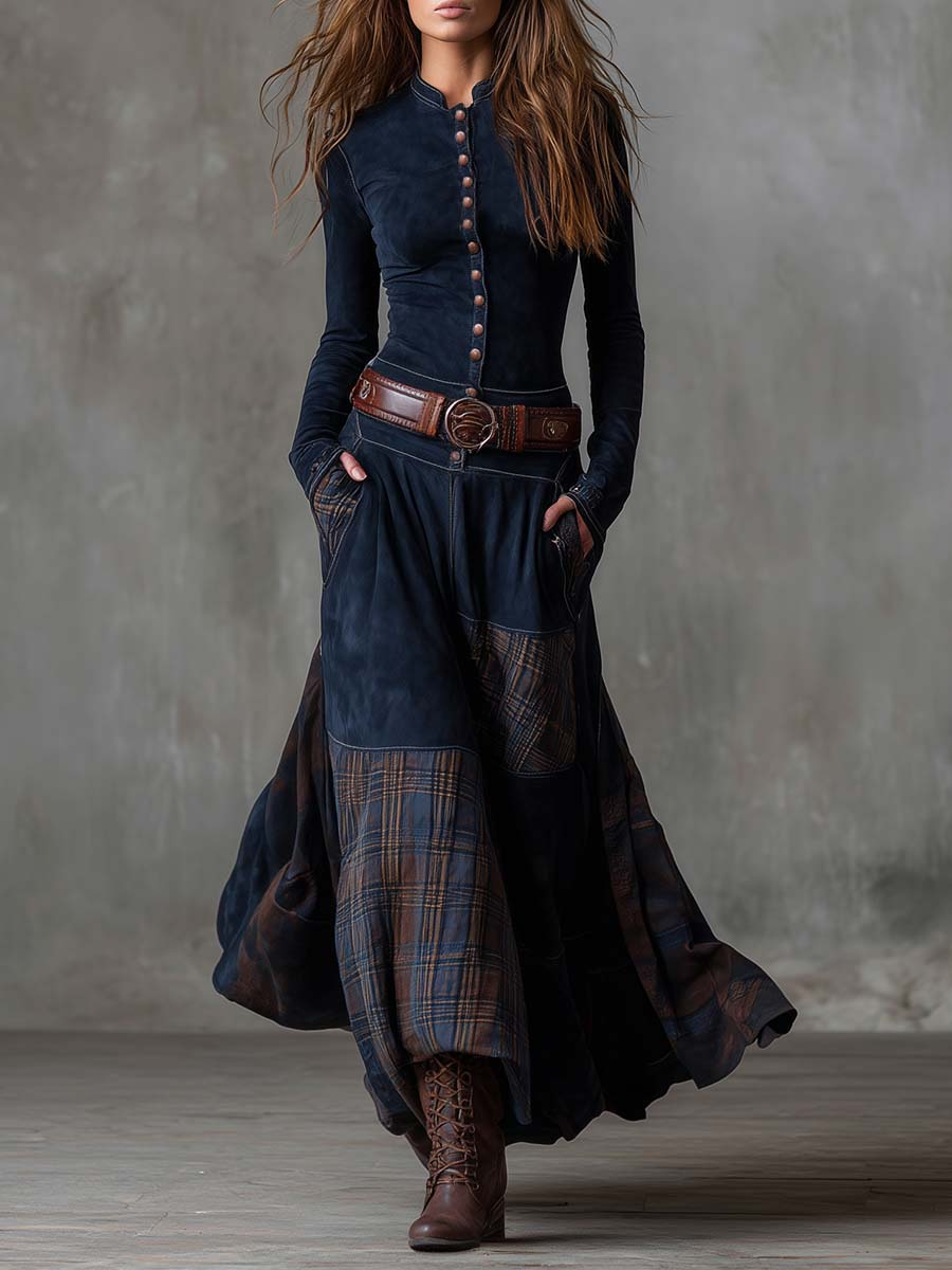 The Valora Patchwork Maxi Dress