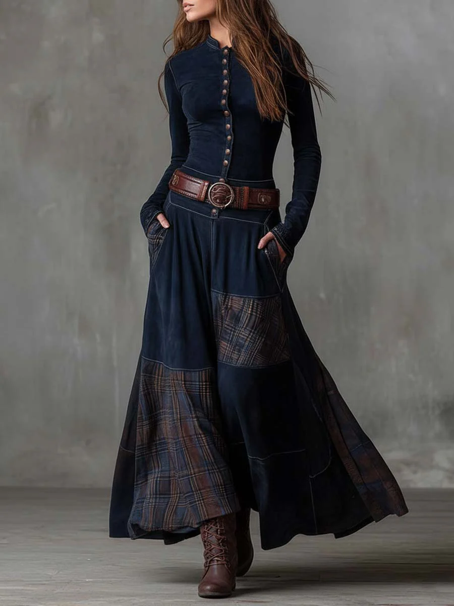The Valora Patchwork Maxi Dress