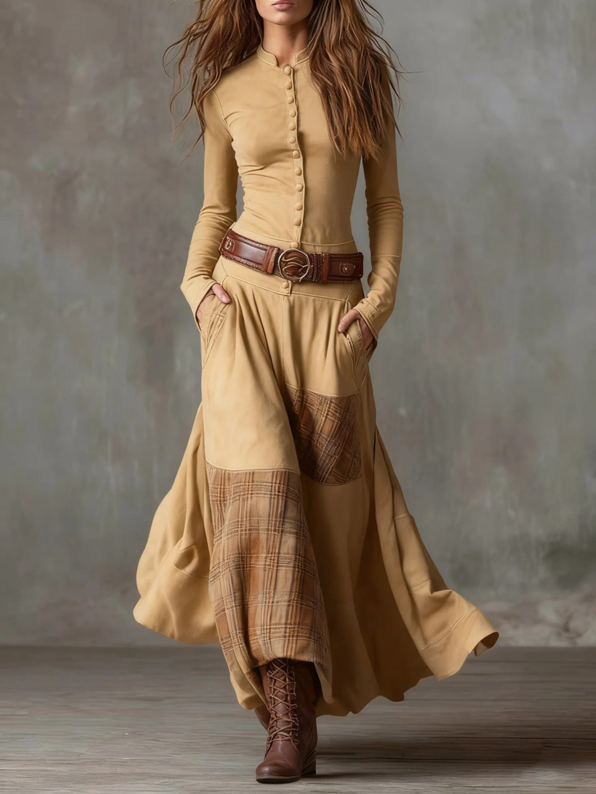 The Valora Patchwork Maxi Dress