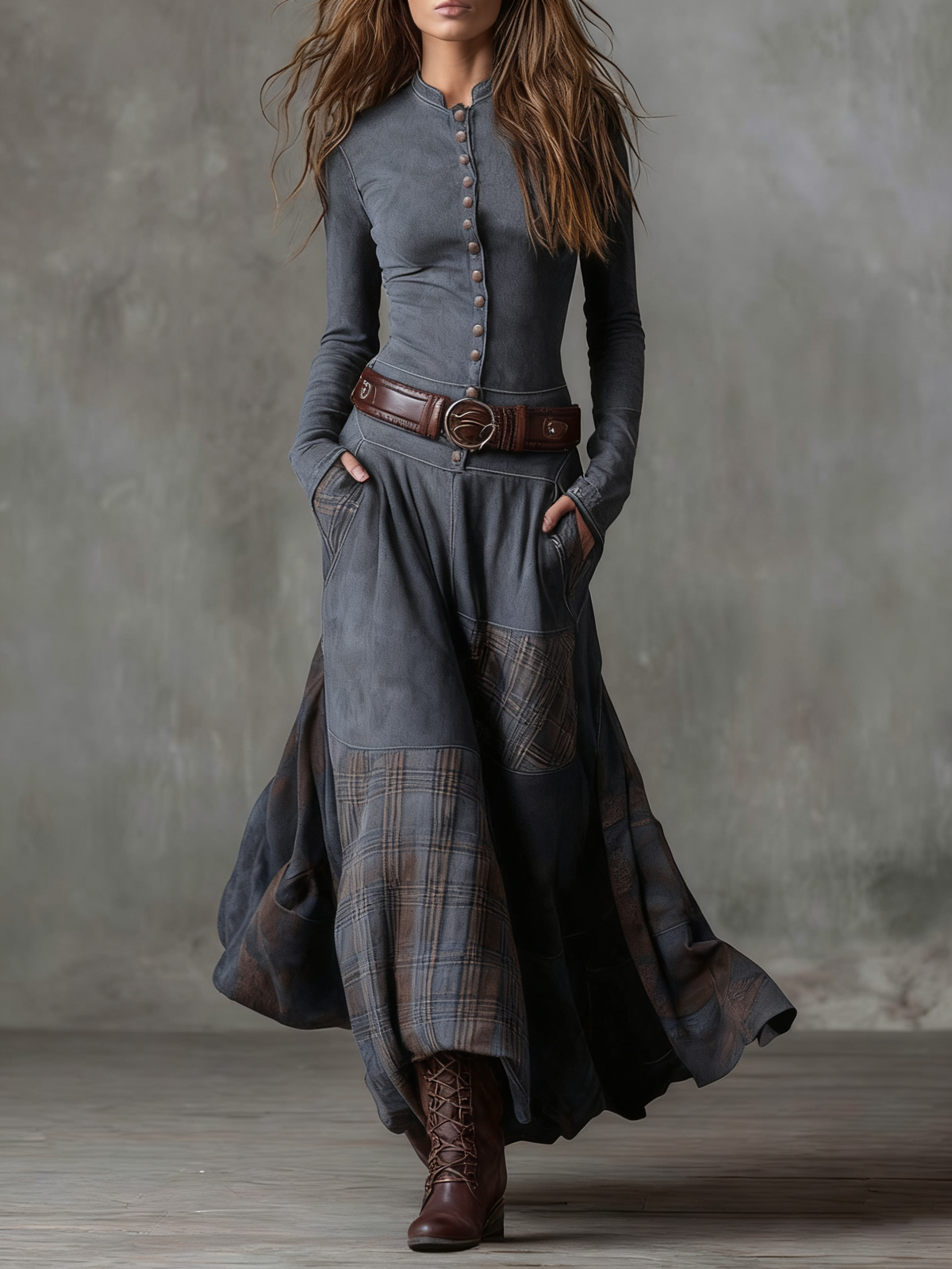 The Valora Patchwork Maxi Dress