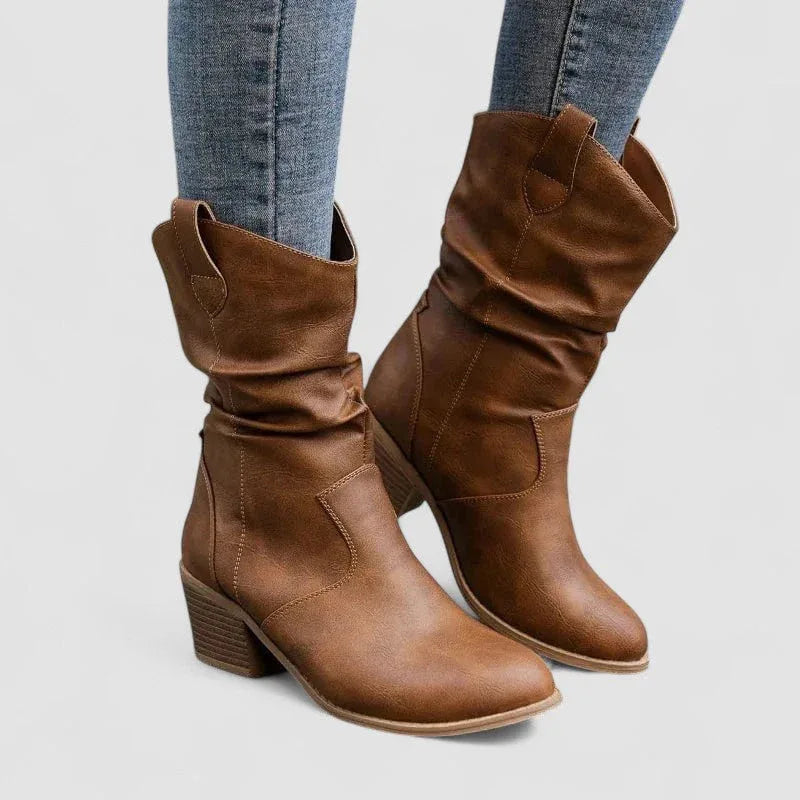 The Vanora Slouch Western Boot