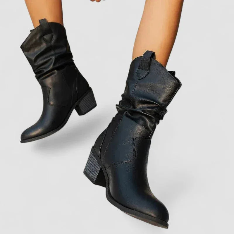The Vanora Slouch Western Boot