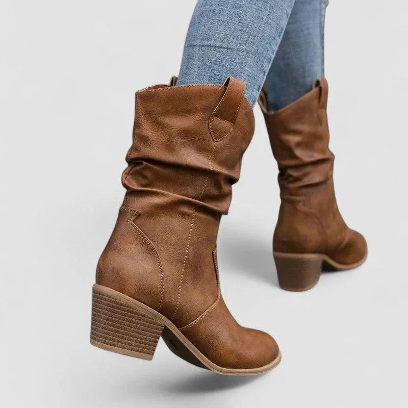 The Vanora Slouch Western Boot