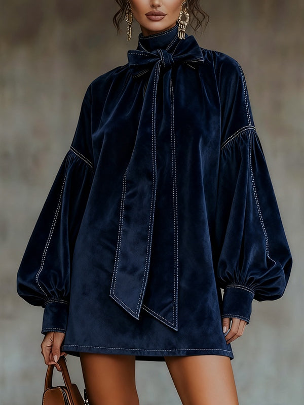 The Wynona Bow Neck Dress