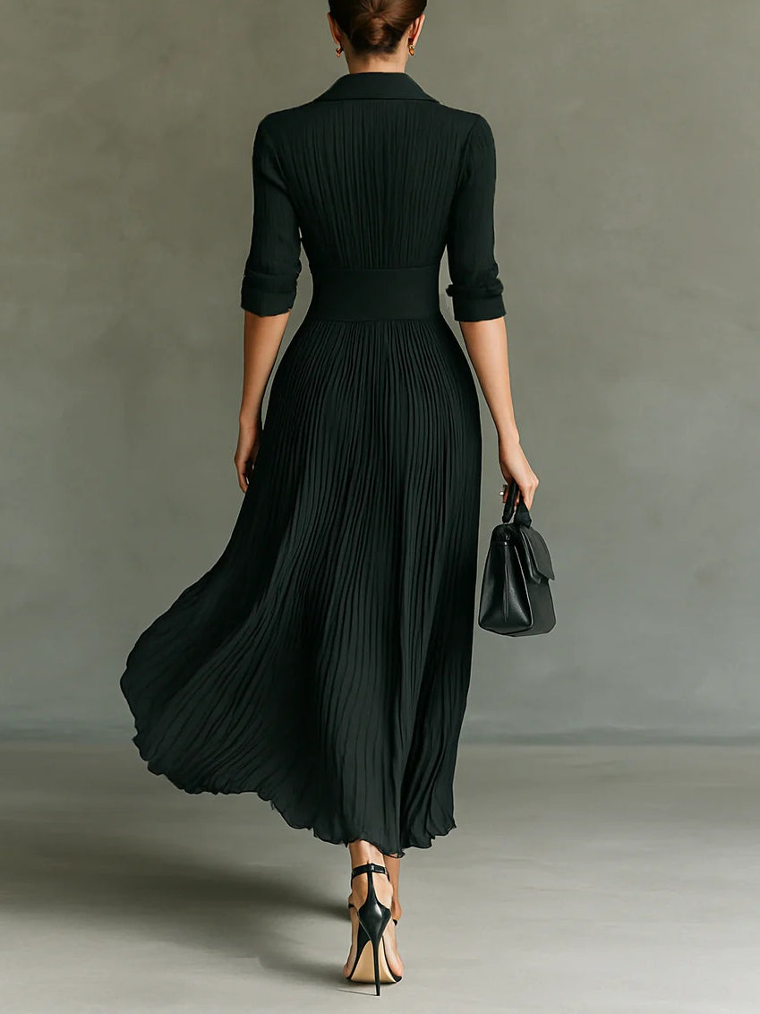 The Yasmin Pleated Maxi Dress