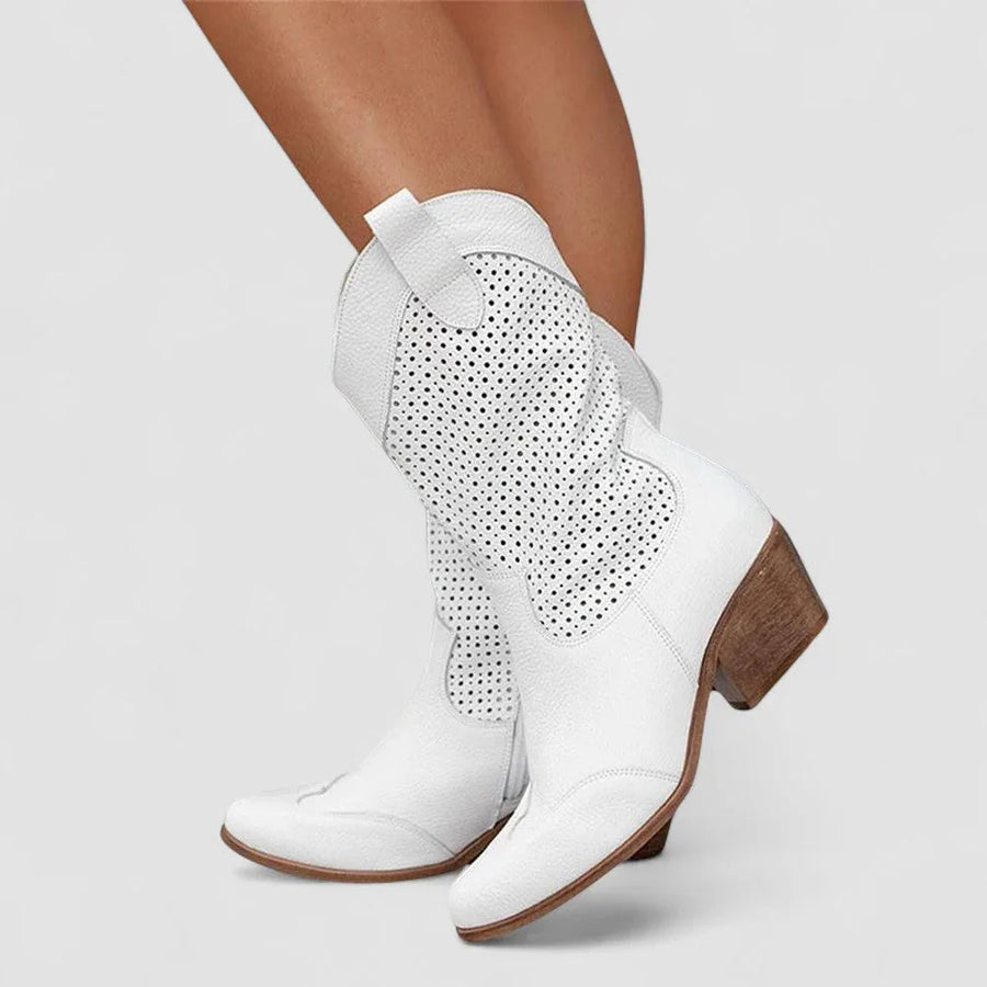 The Ysanne Perforated Western Boot