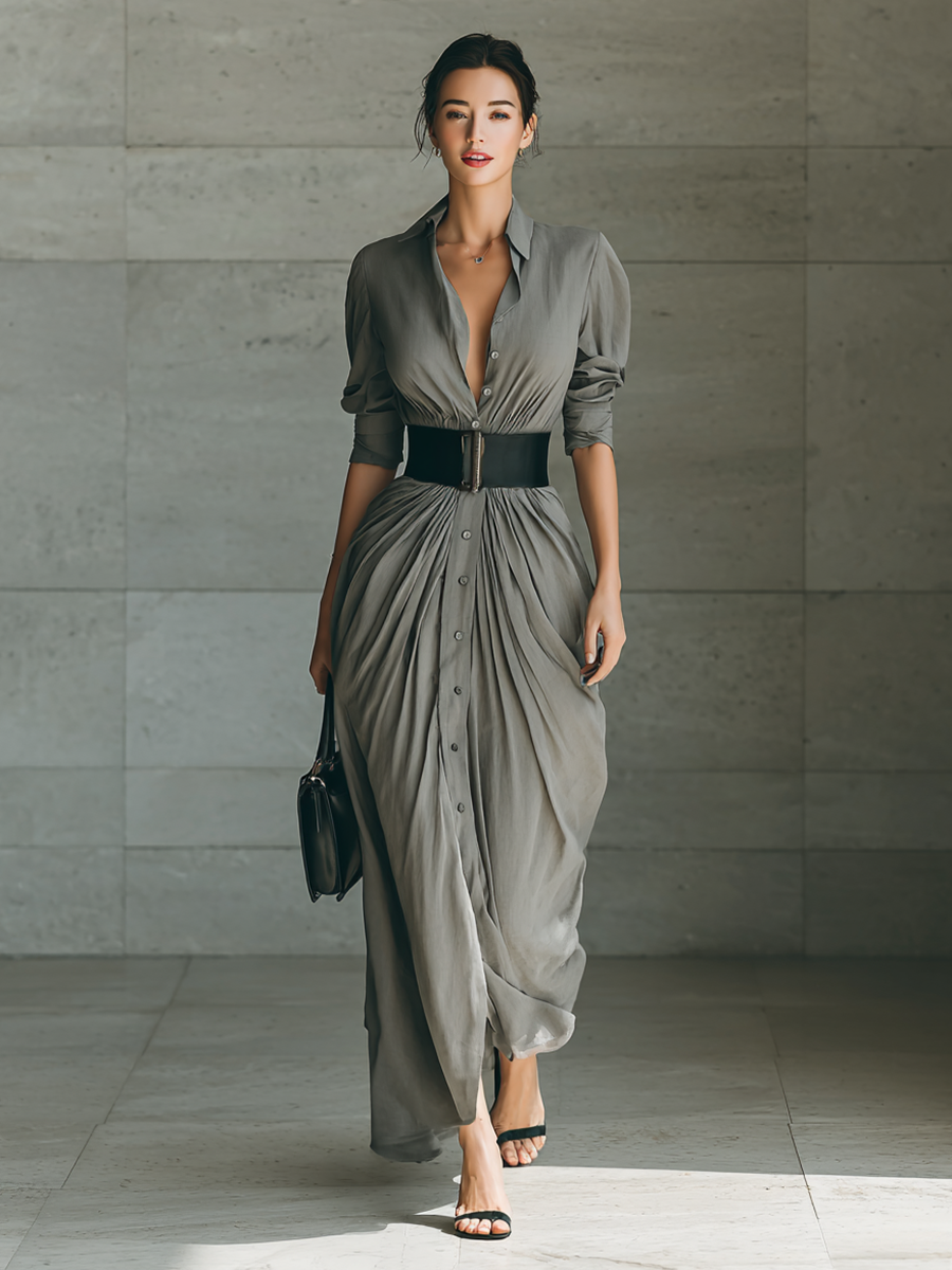 The Zelia Shirt Maxi Dress