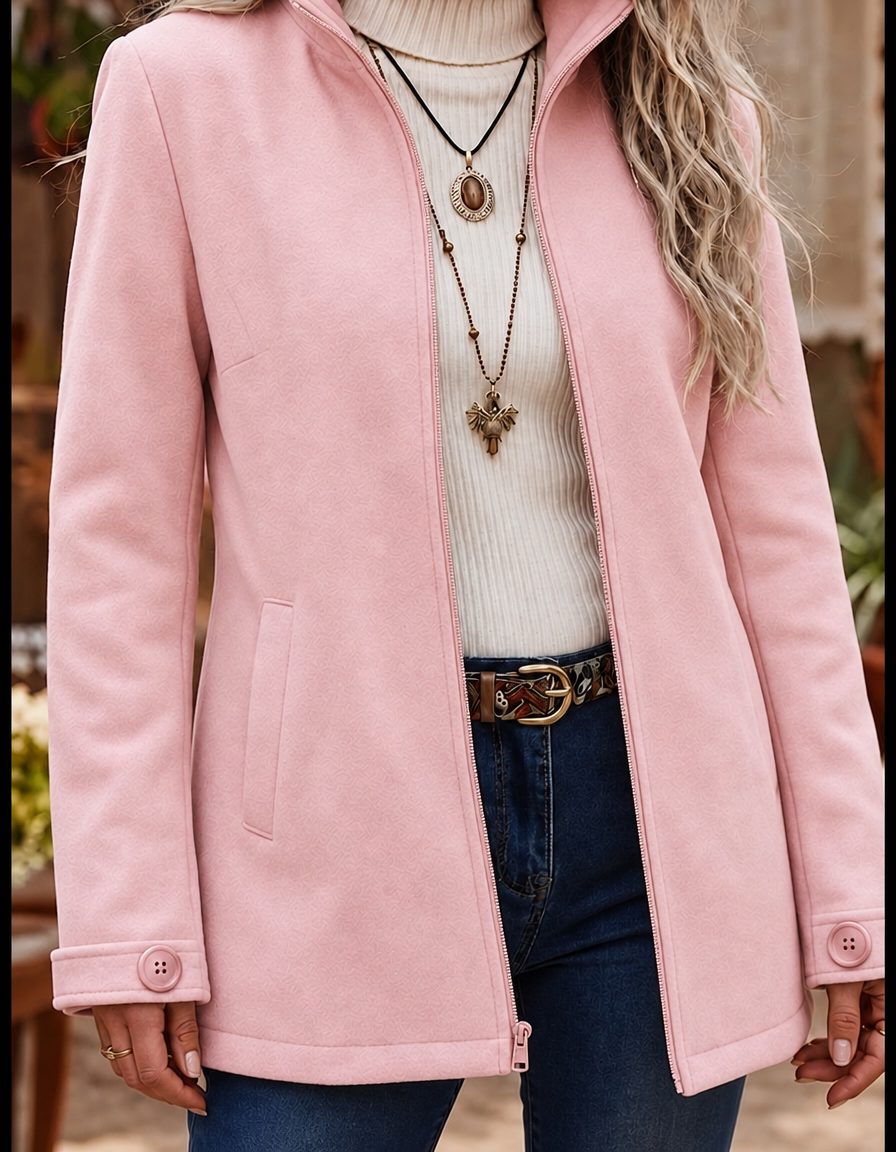 Unna | Zip-Up Jacket with Stand Collar for Women