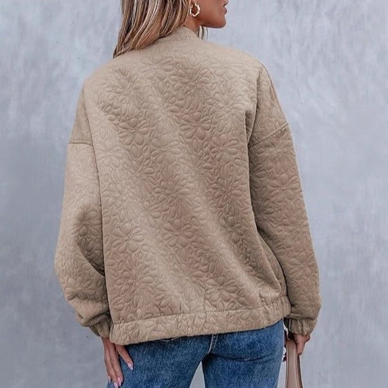 Velia | Floral Quilted Bomber Jacket for Women